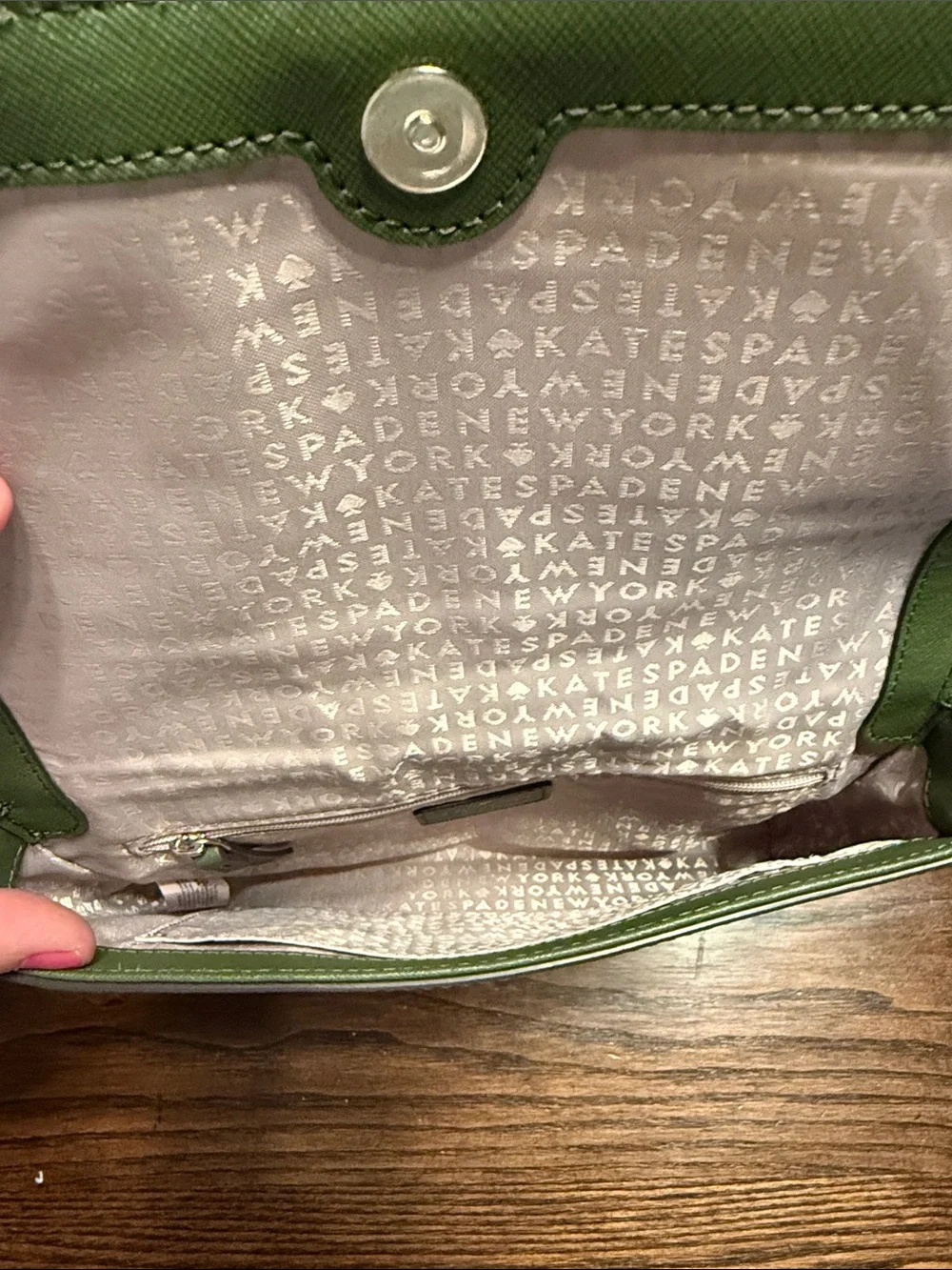 kate spade olive green leather crossbody